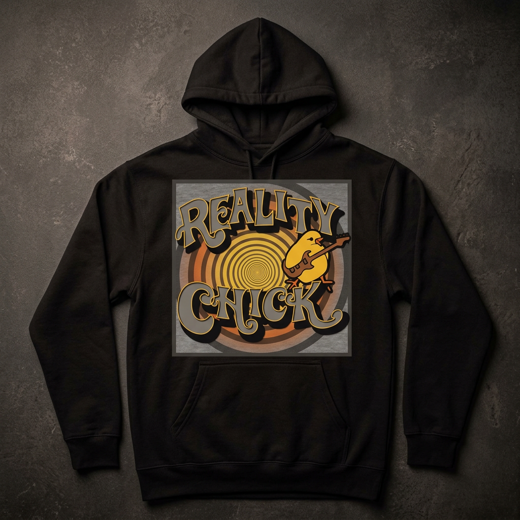 Reality Chick hoodie with the band logo